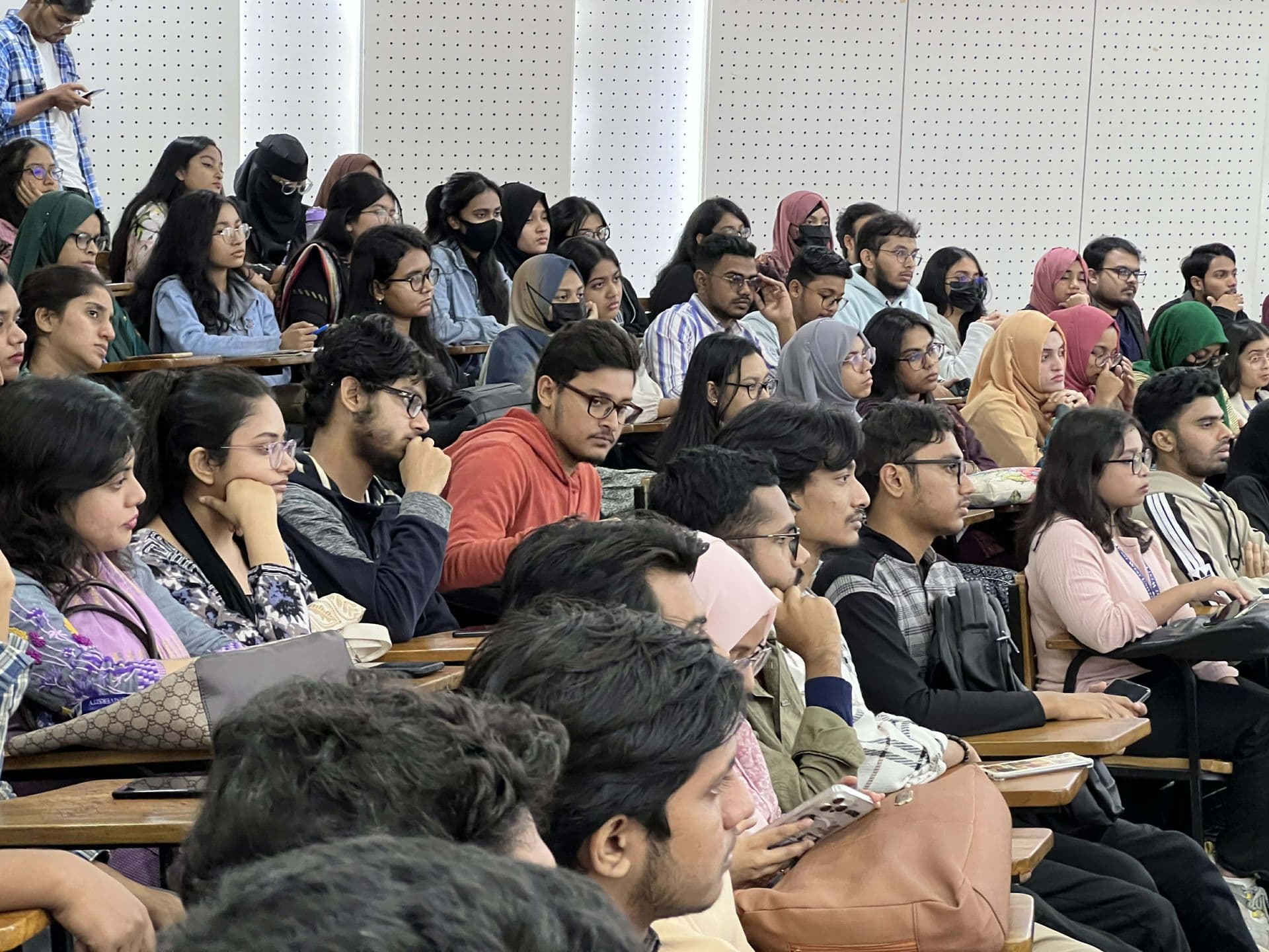 Students attending a DBSL ERP career workshop at East West University